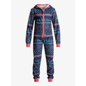 Roxy girls Cozy Up Hooded One Piece - sodalite blue asta fairisle